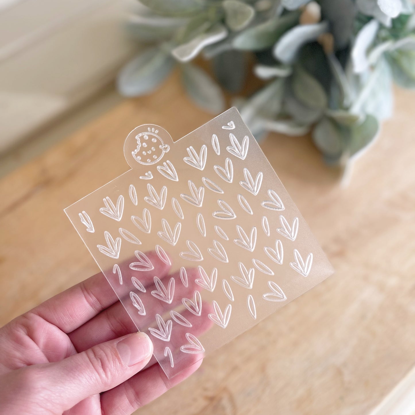 Leaves pattern acrylic embosser
