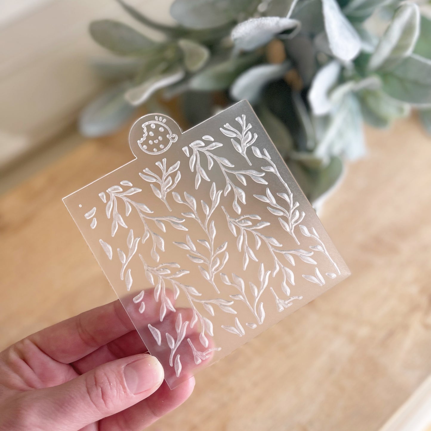Leaf branch pattern acrylic embosser
