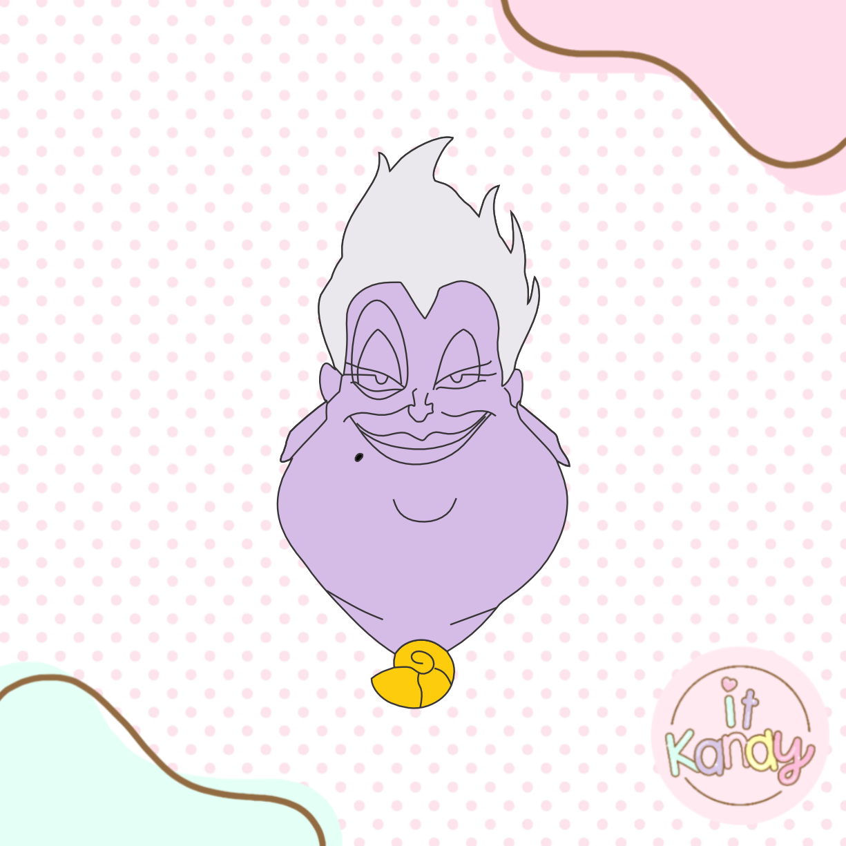 Ursula inspired cookie cutter