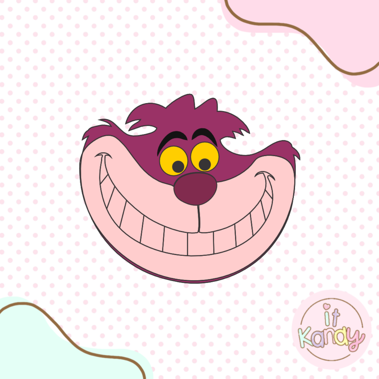 Cheshire Cat inpired multi pc cookie cutter
