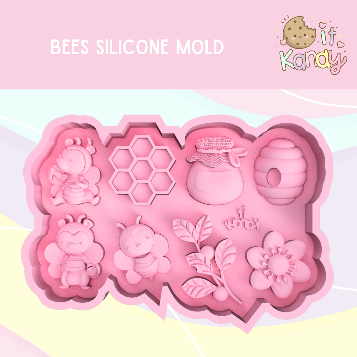 Large Bees Silicone Mold