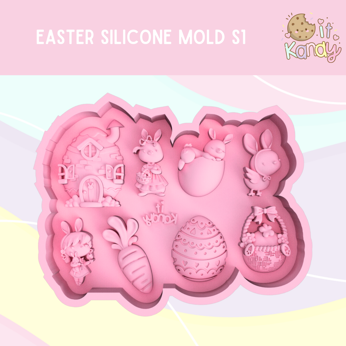 Small Easter Silicone Mold S1