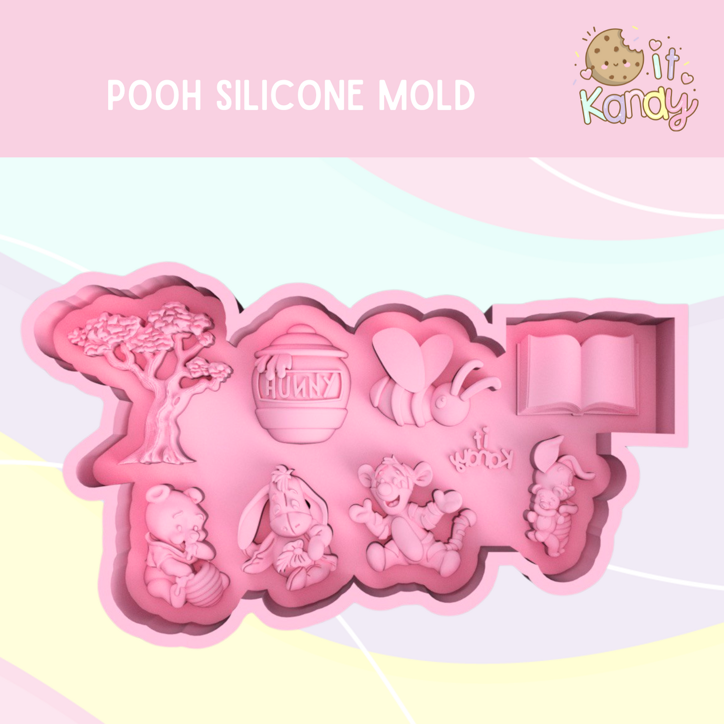 Small Pooh Inspired Silicone Mold