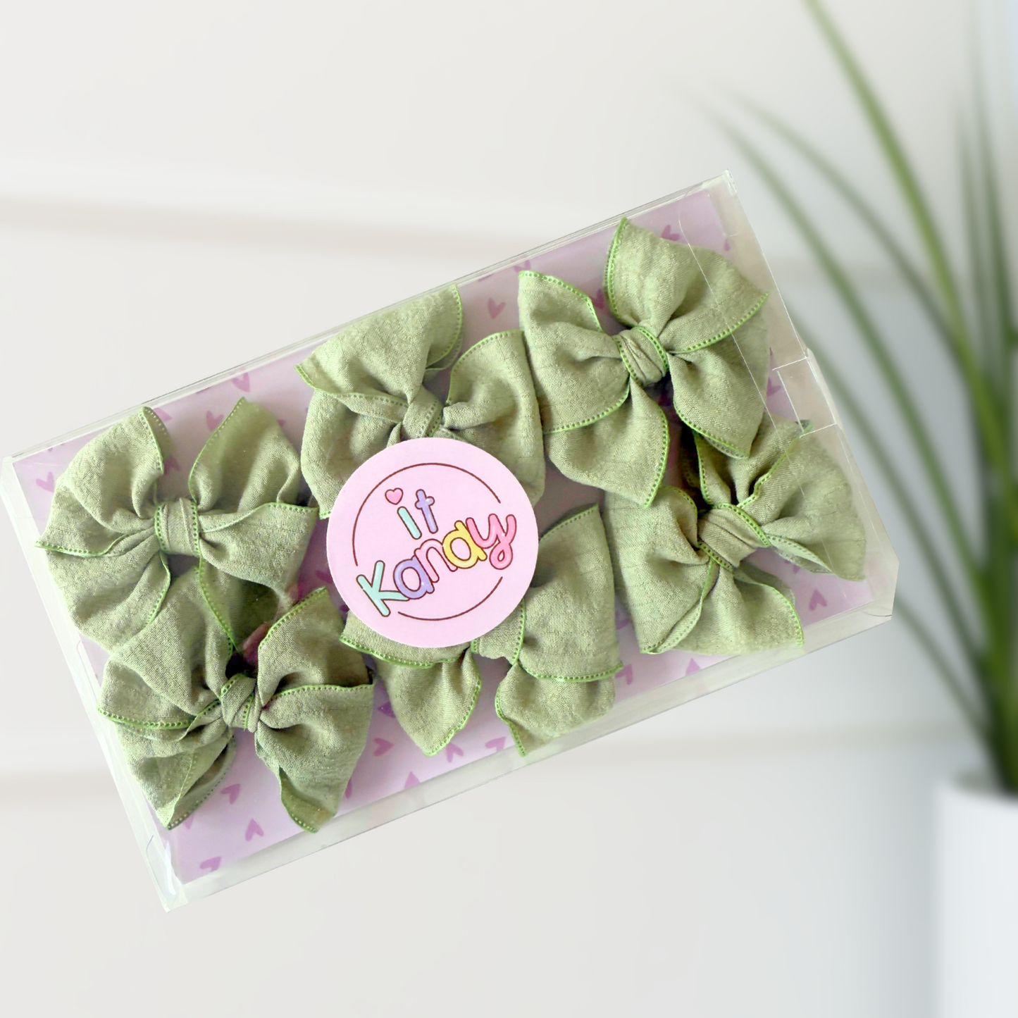 Light sage green Decorating Bows – 3” (Set of 6)