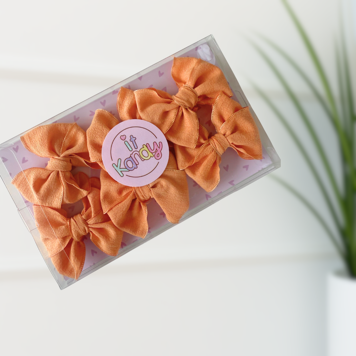 Apricot Decorating Bows – 3” (Set of 6)