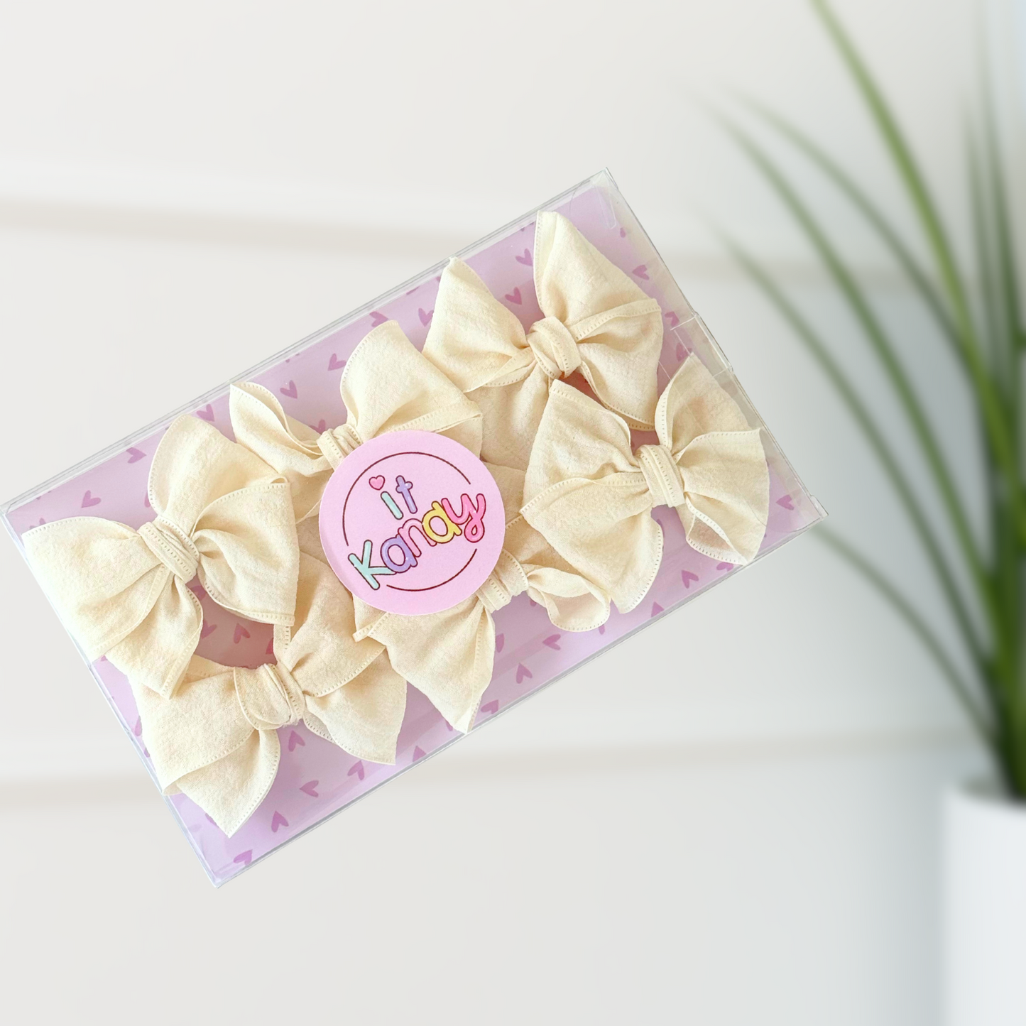 Ivory / Cream Decorating Bows – 3” (Set of 6)
