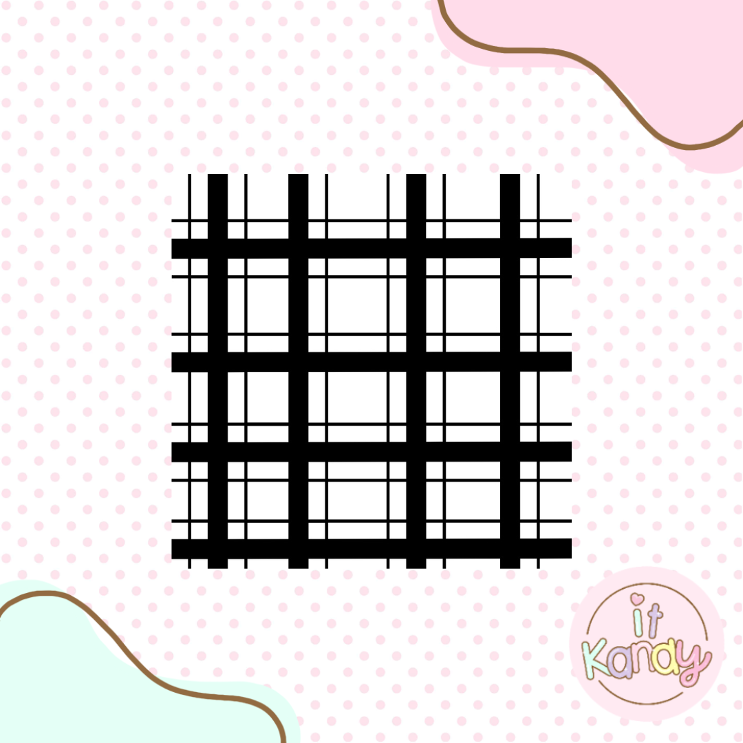 Plaid pattern acrylic embosser