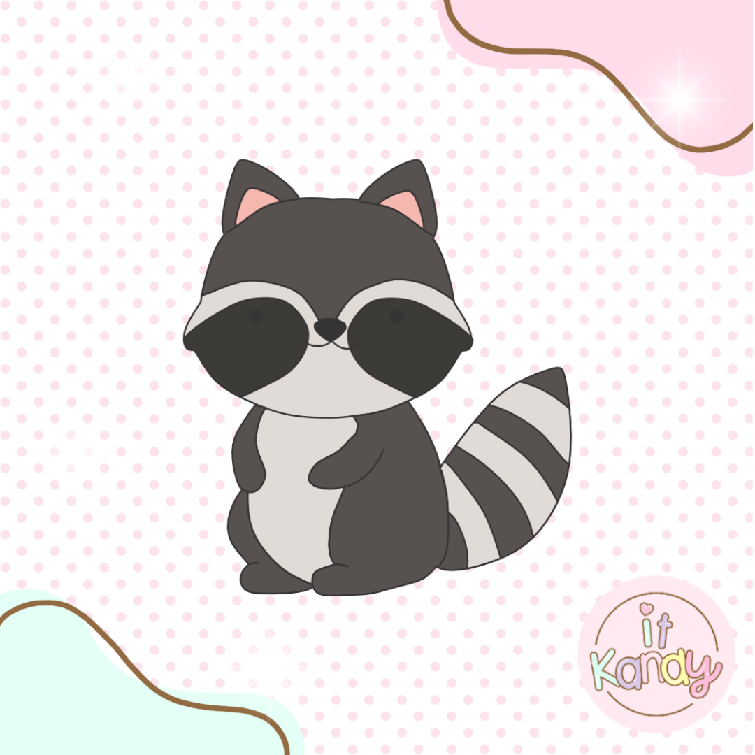 Raccoon cookie cutter S2