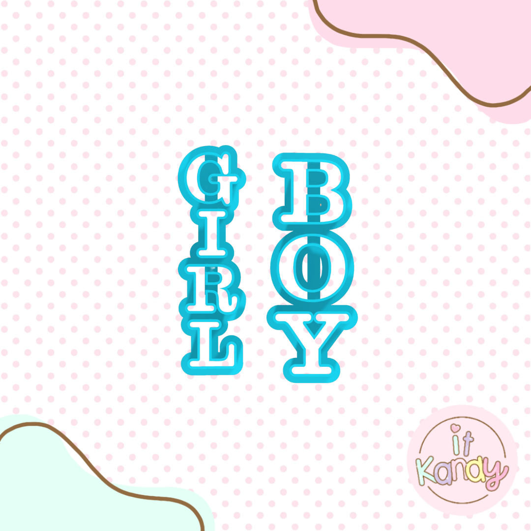 Boy and girl cookie cutter set