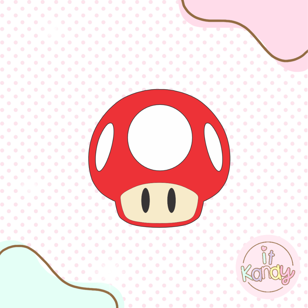 Mario mushroom multi pc cookie cutter