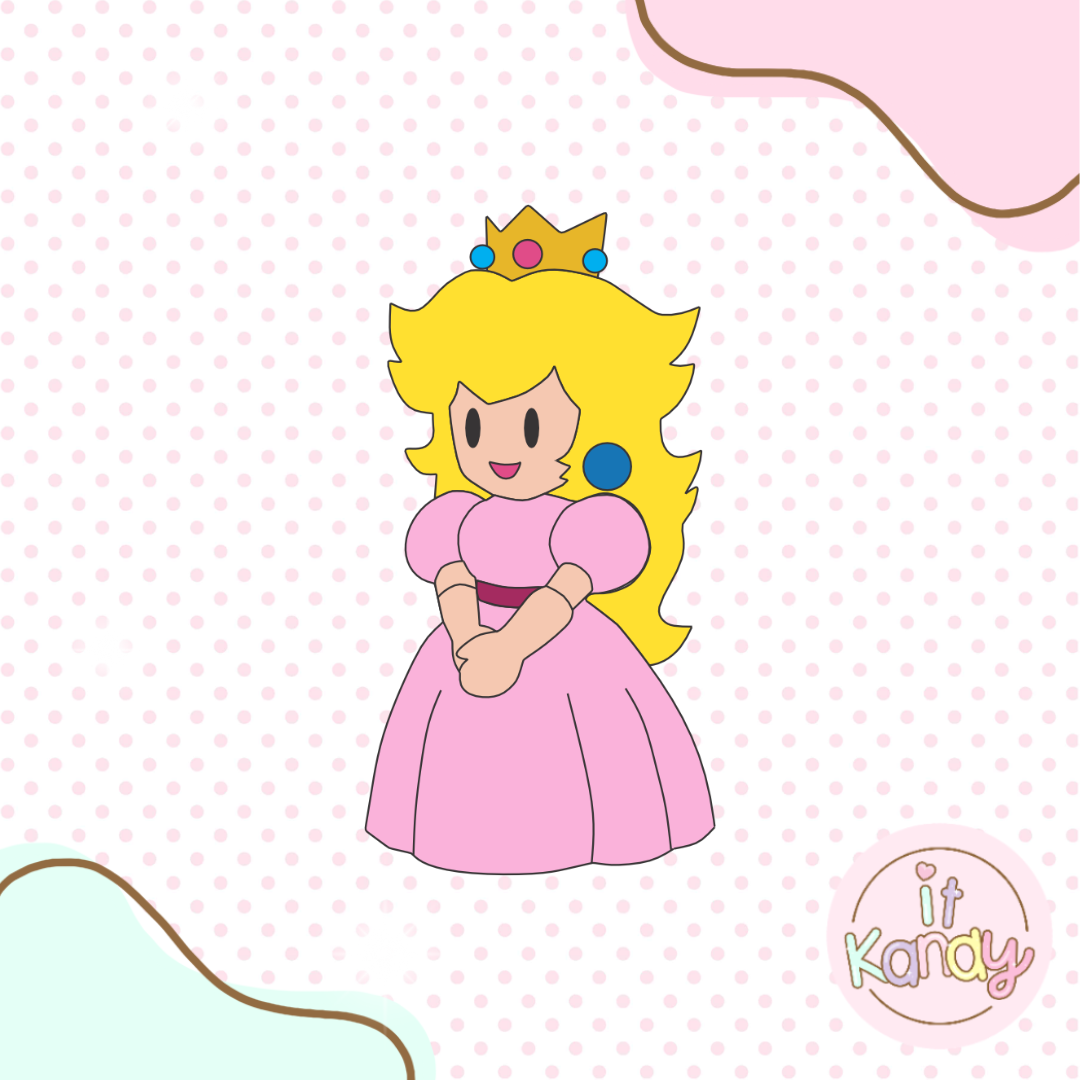 Princess peach inspired multi pc cookie cutter