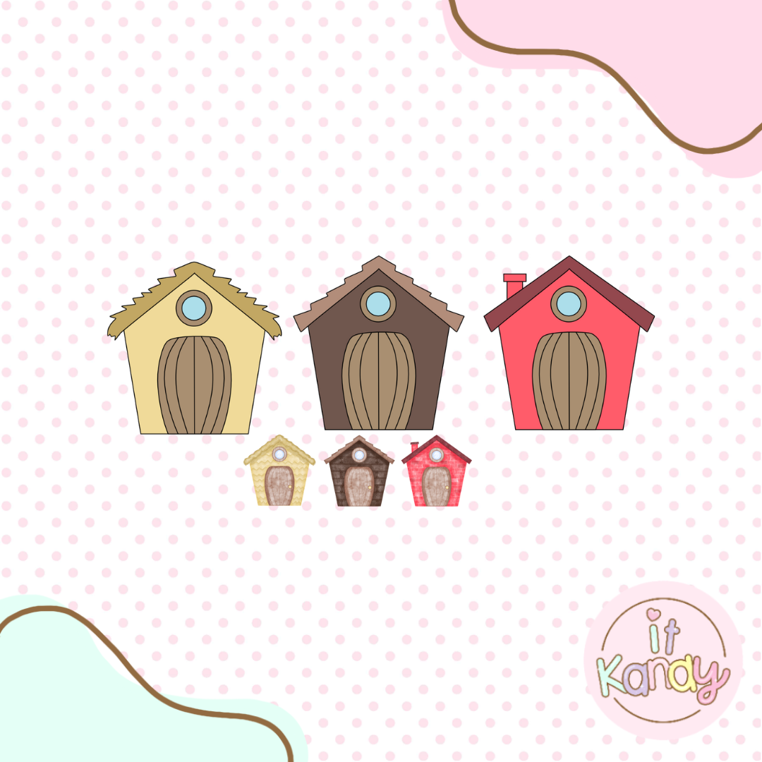 Little piggy houses multi pc cookie cutter kit