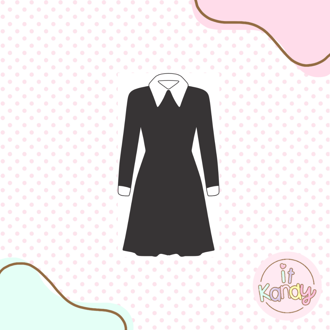 Wednesday inspired dress multi pc cookie cutter