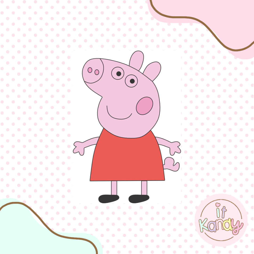 Peppa pig inspired multi pc cookie cutter