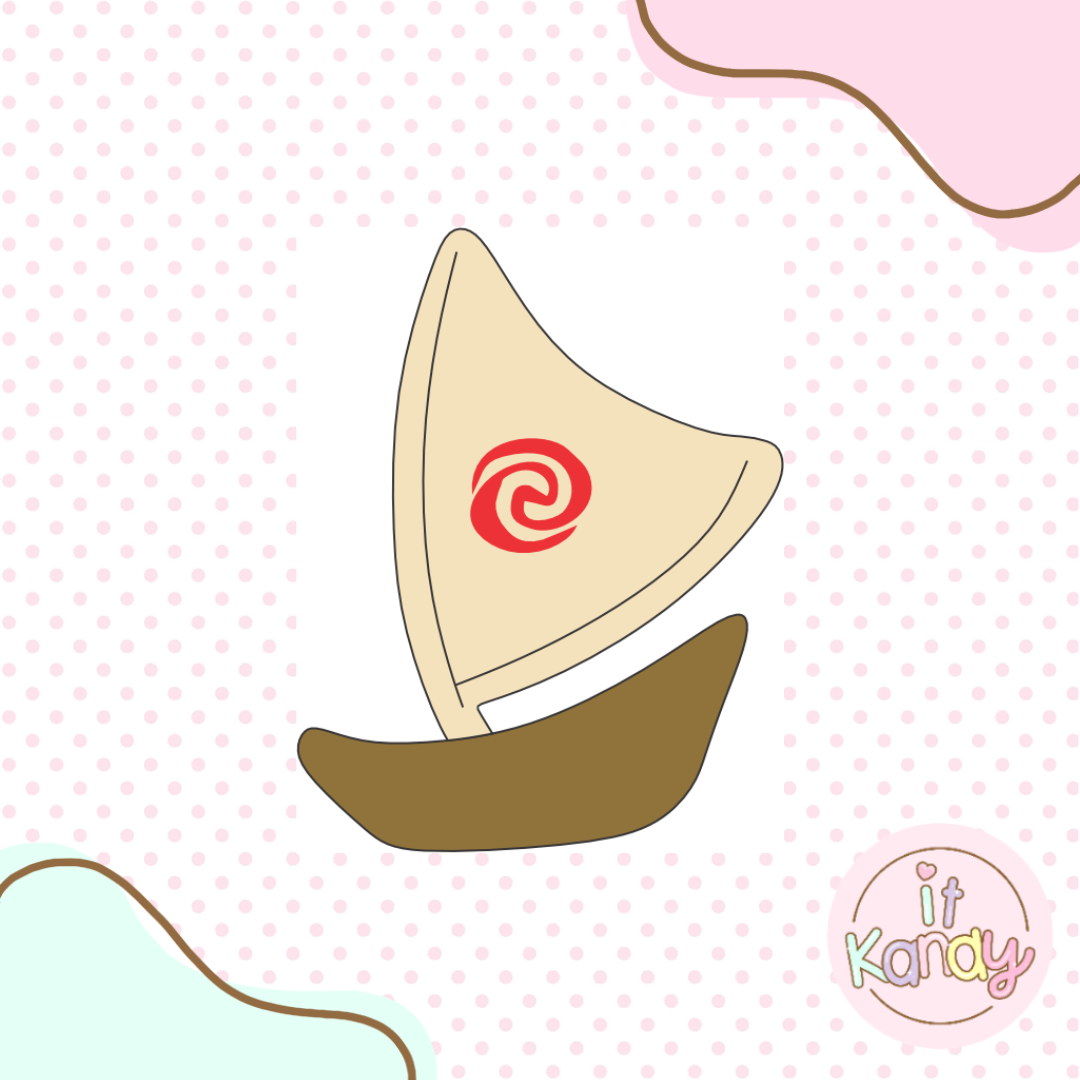 Moana inspired boat multi pc cookie cutter