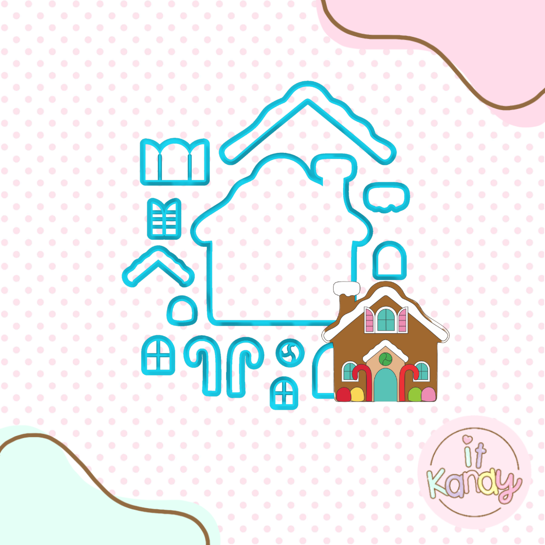 Gingerbread house multi pc cookie cutter
