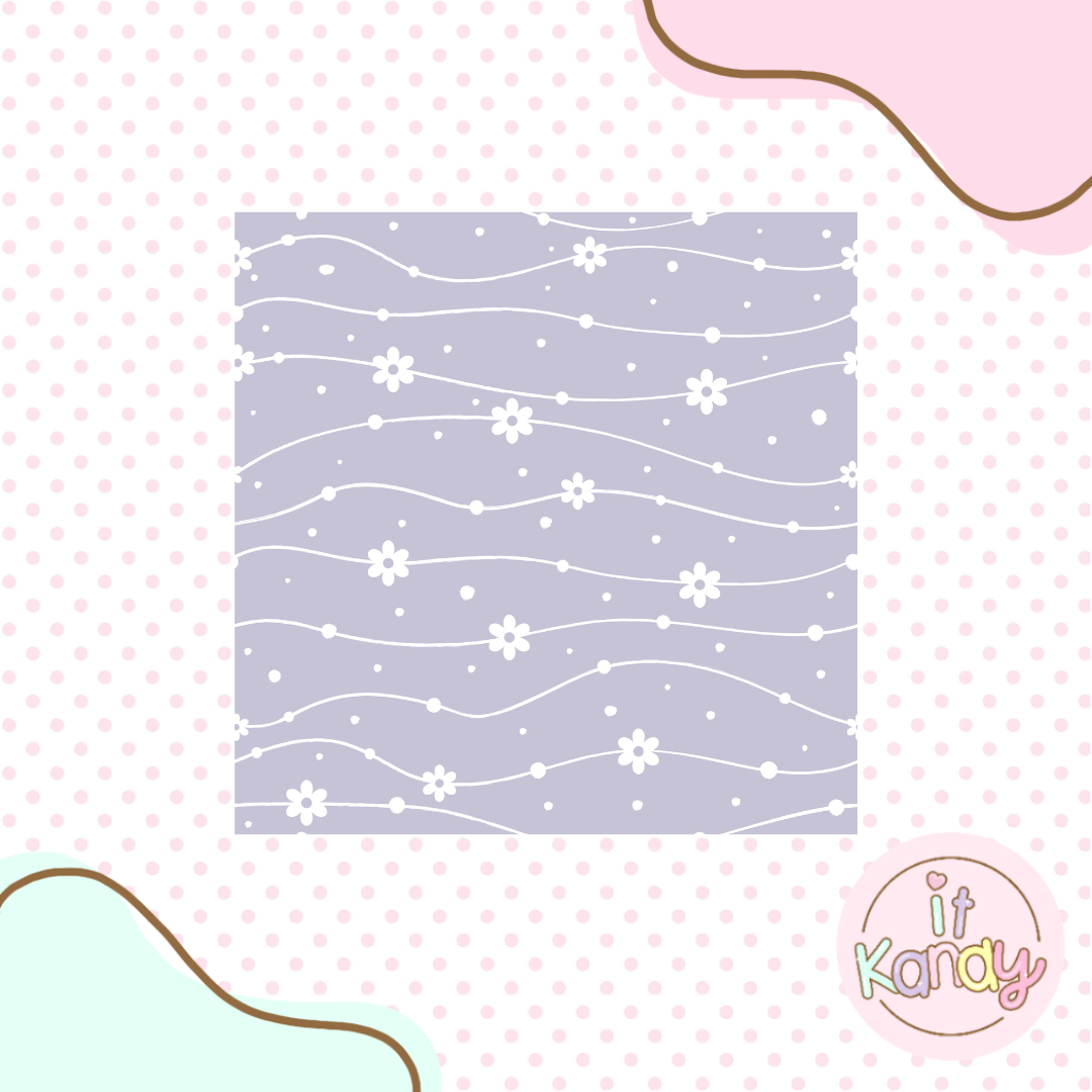 Flower doodle pattern acrylic embosser