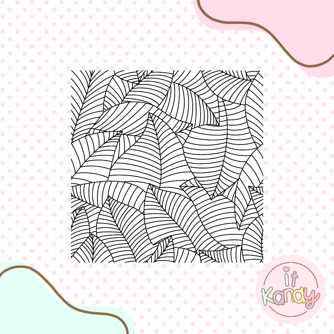 Tropical leaf pattern acrylic embosser