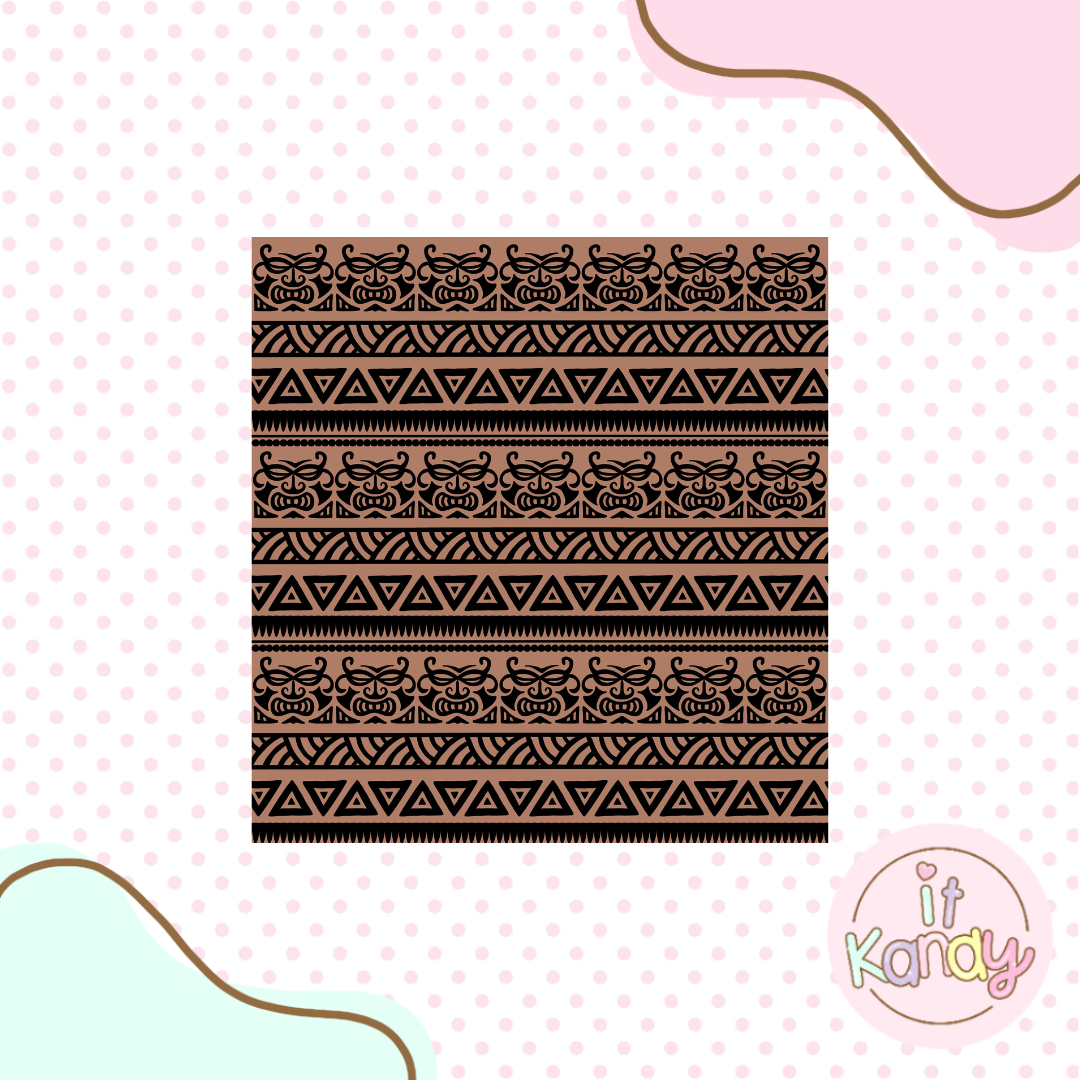 Moana inspired pattern acrylic embosser