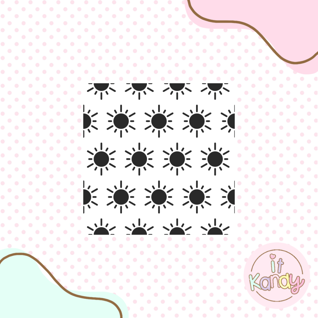 Sun pattern acrylic embosser