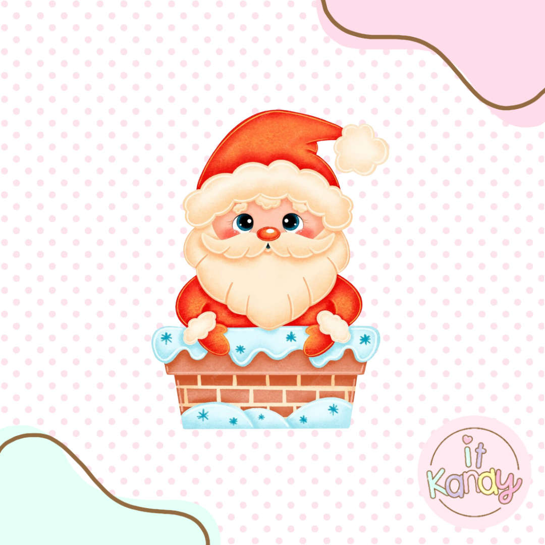 Santa large cookie cutter and stamp set