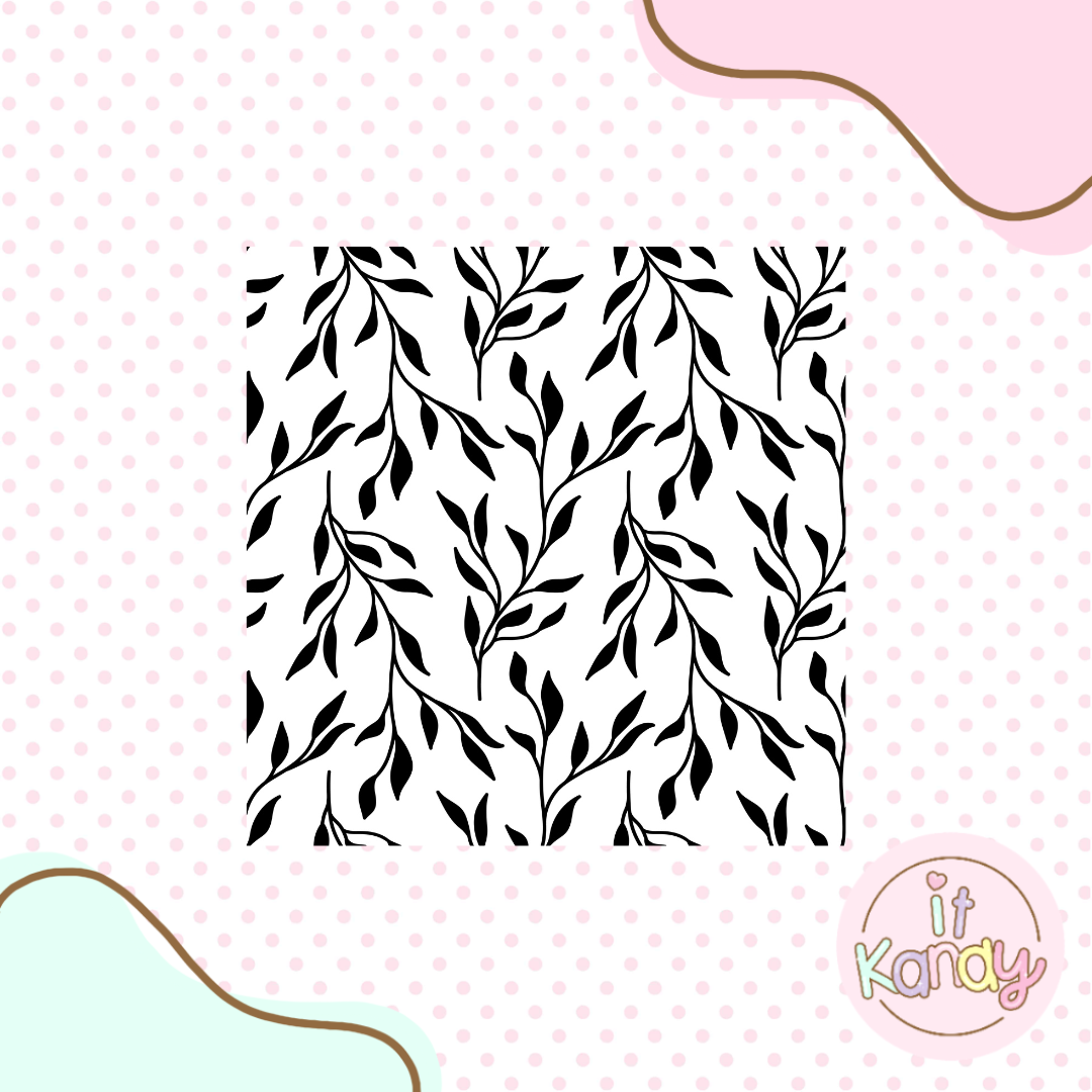 Leaf branch pattern acrylic embosser