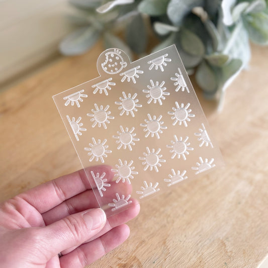 Sun pattern acrylic embosser