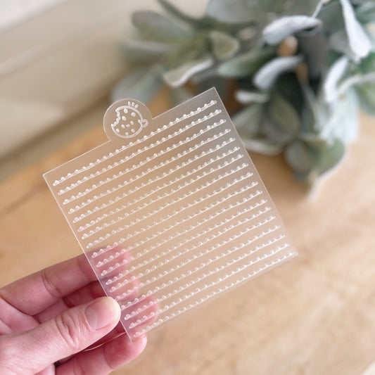 Dotted lines pattern acrylic embosser