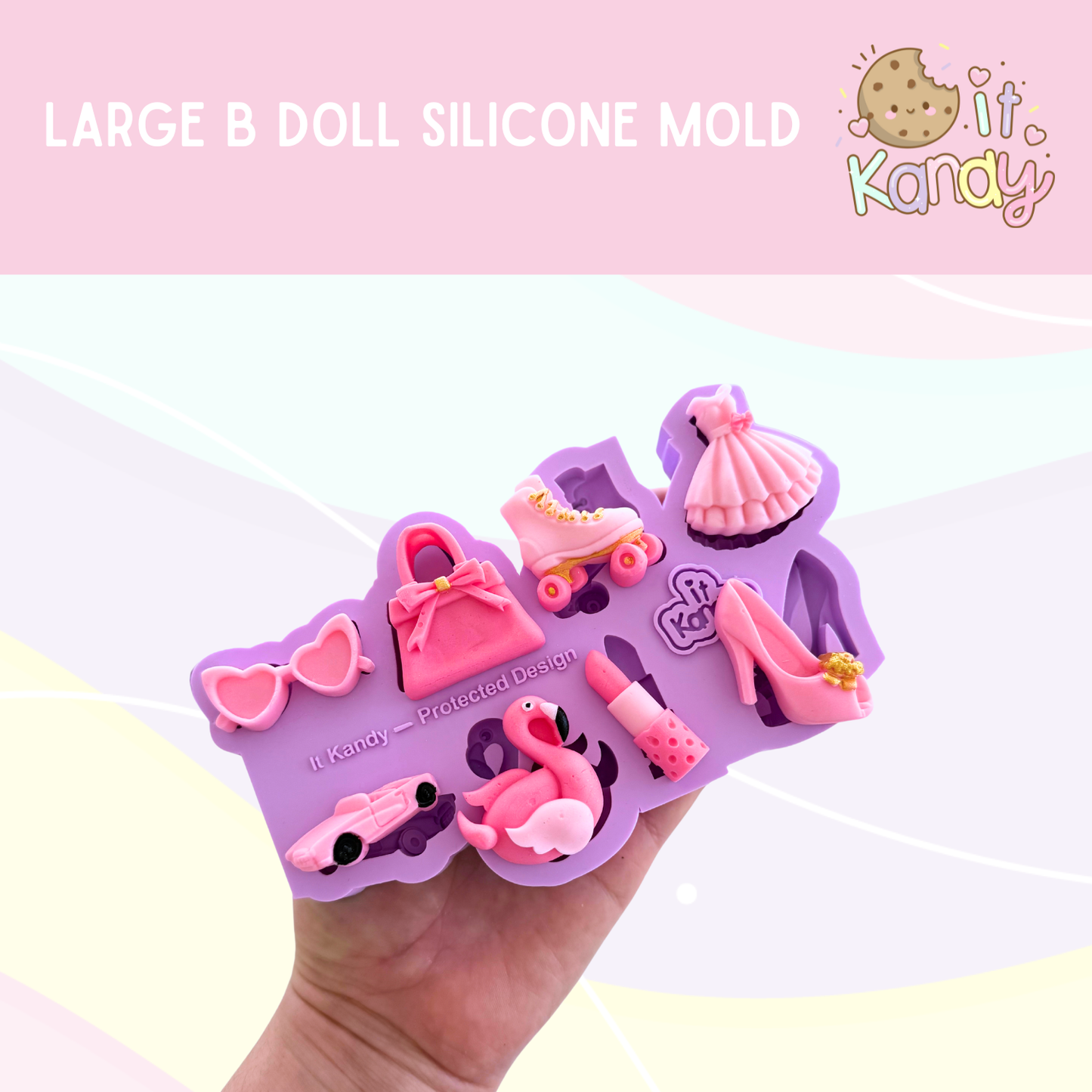 Large B doll silicone mold