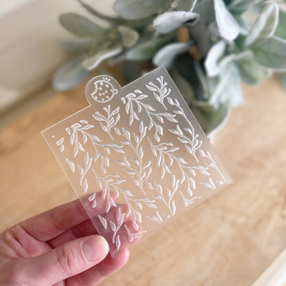 Leaf branch pattern acrylic embosser