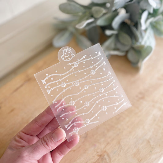 Flower doodle pattern acrylic embosser
