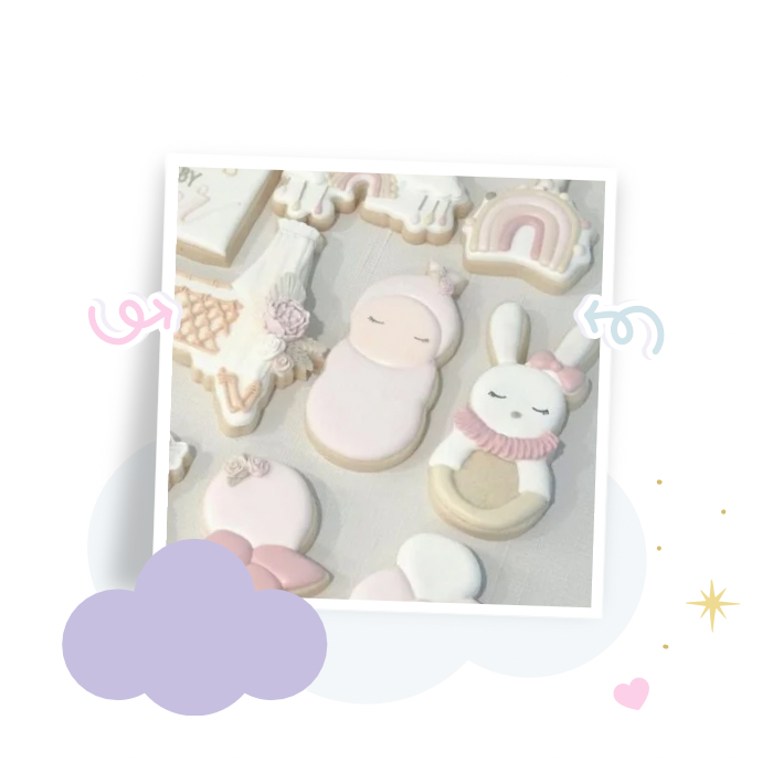 Baby bunny rattle cookie cutter