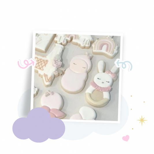 Baby bunny rattle cookie cutter