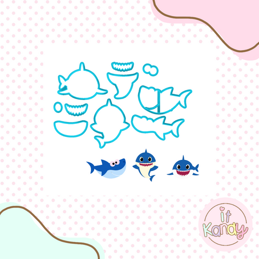 Baby shark multi pc cookie cutter kit
