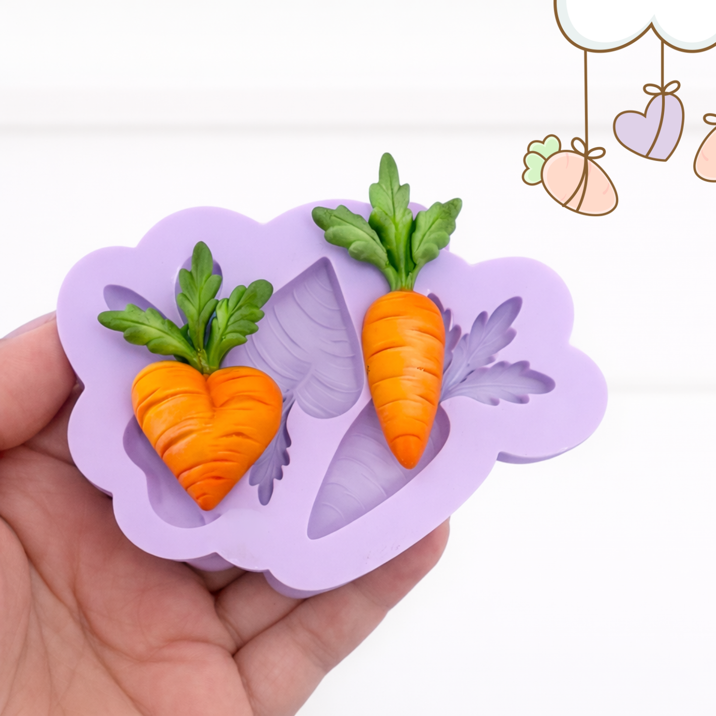 Medium Spring Carrots silicone Mold