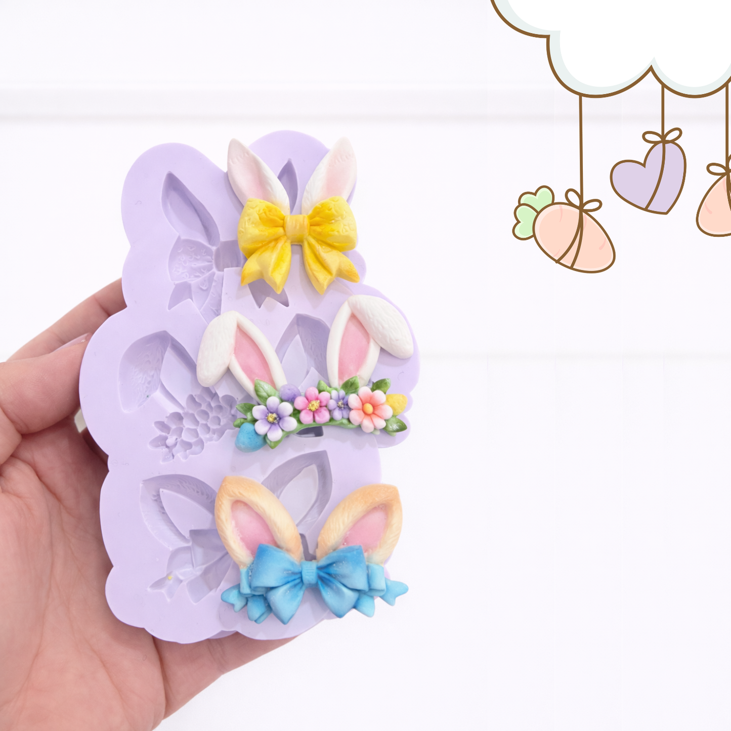 Large Bunny Ears silicone mold