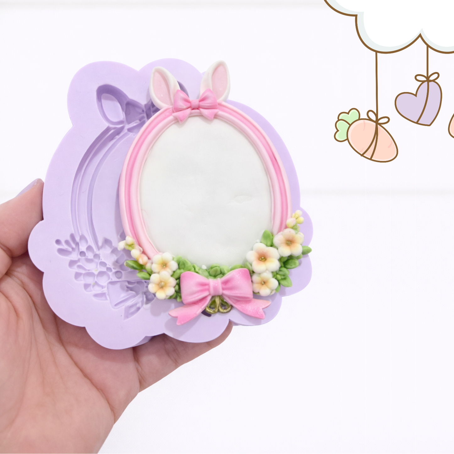 Bunny Ears Frame silicone mold