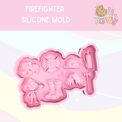 Small firefighter Silicone Mold