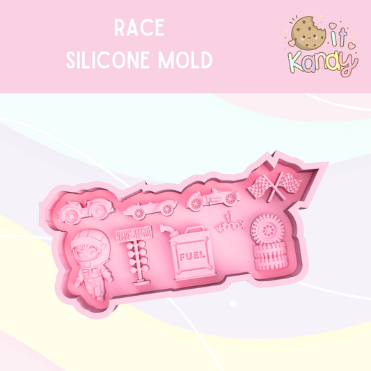 Small race cars Silicone Mold
