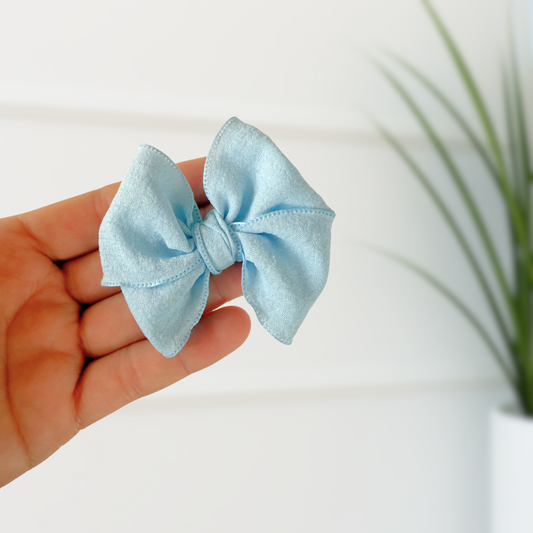Baby Blue Decorating Bows – 3” (Set of 6)
