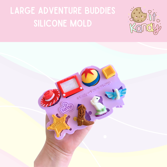 Large adventure buddies silicone mold