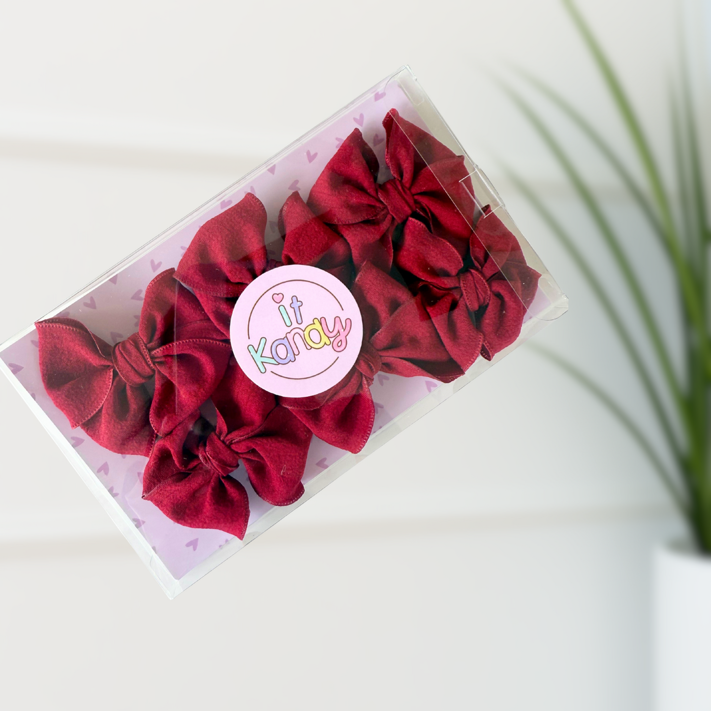 Burgundy Decorating Bows – 3” (Set of 6)