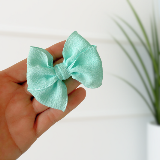 Aqua / Mint Blue Decorating Bows – 3” (Set of 6)