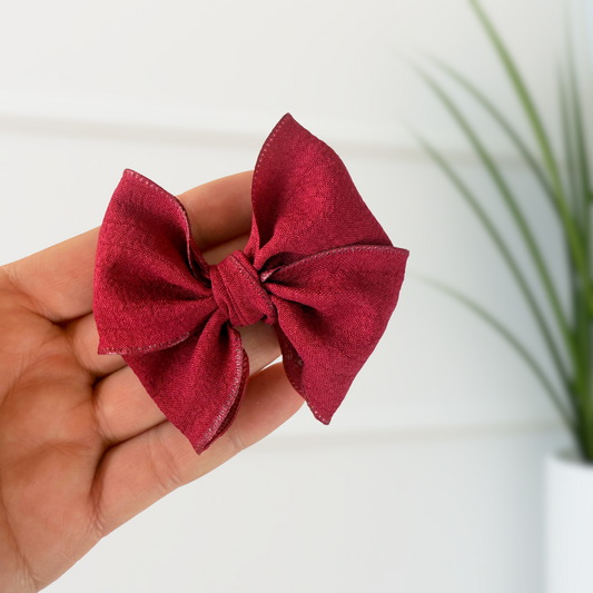 Burgundy Decorating Bows – 3” (Set of 6)