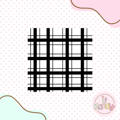 Plaid pattern acrylic embosser