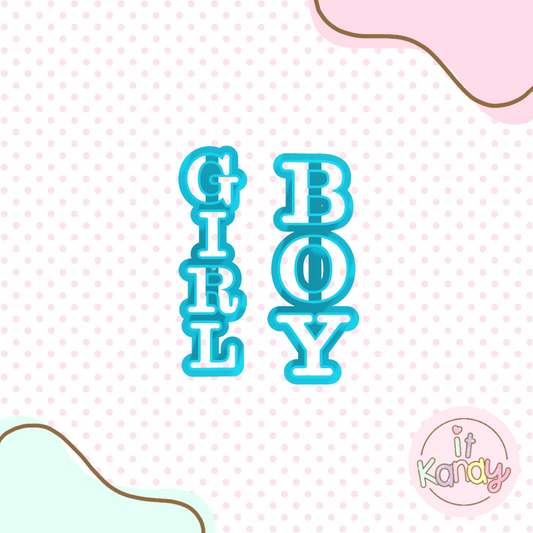Boy and girl cookie cutter set