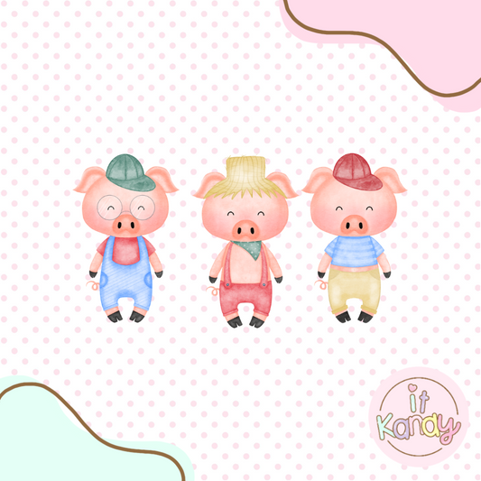 Three little piggies multi pc cookie cutter kit