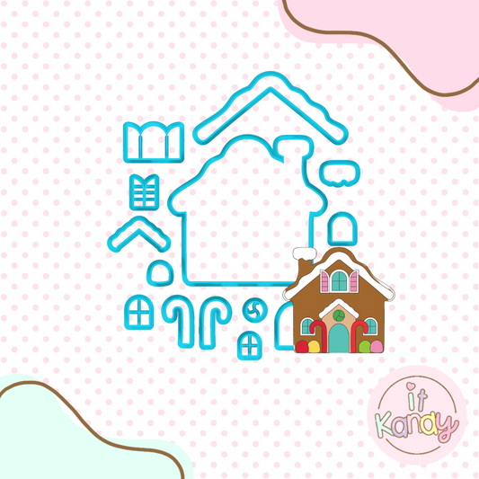 Gingerbread house multi pc cookie cutter