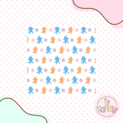 Bluey inspired pattern acrylic embosser S1