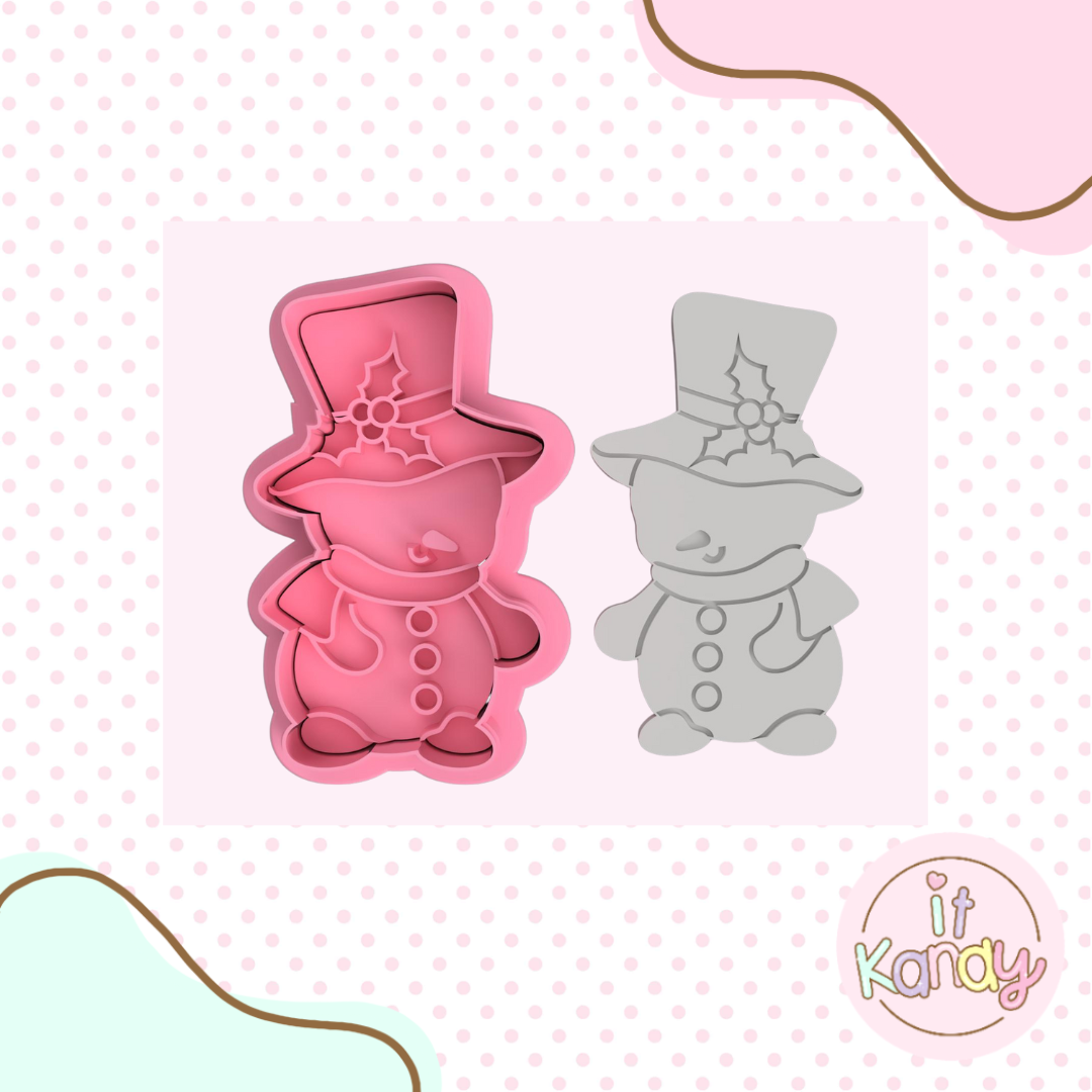Snowman cookie cutter and stamp set
